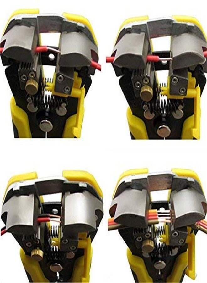 DOTCOM 8-Inch Self-Adjusting Automatic Cable Cutter Crimper, 5 in 1 Multipurpose Tool Wire Stripping Cutting Pliers, 10-24 AWG (0.2~6.0mm²) (Yellow) (DT-7) - Image 4